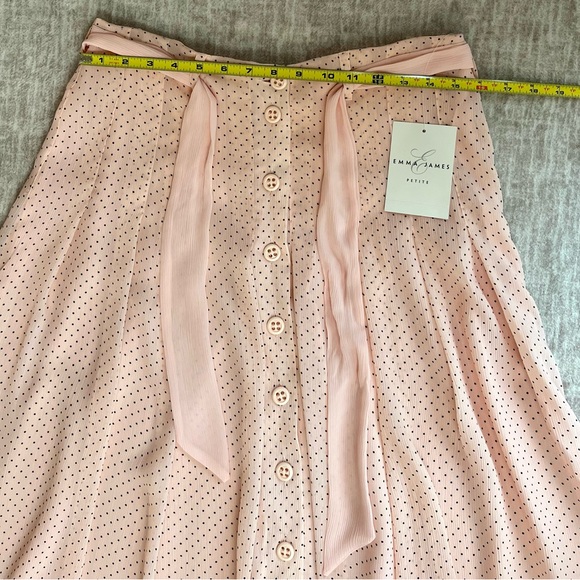 Emma James View of the Coast Pink Polka Dot Skirt Size 10 Petite NWT - Picture 7 of 7